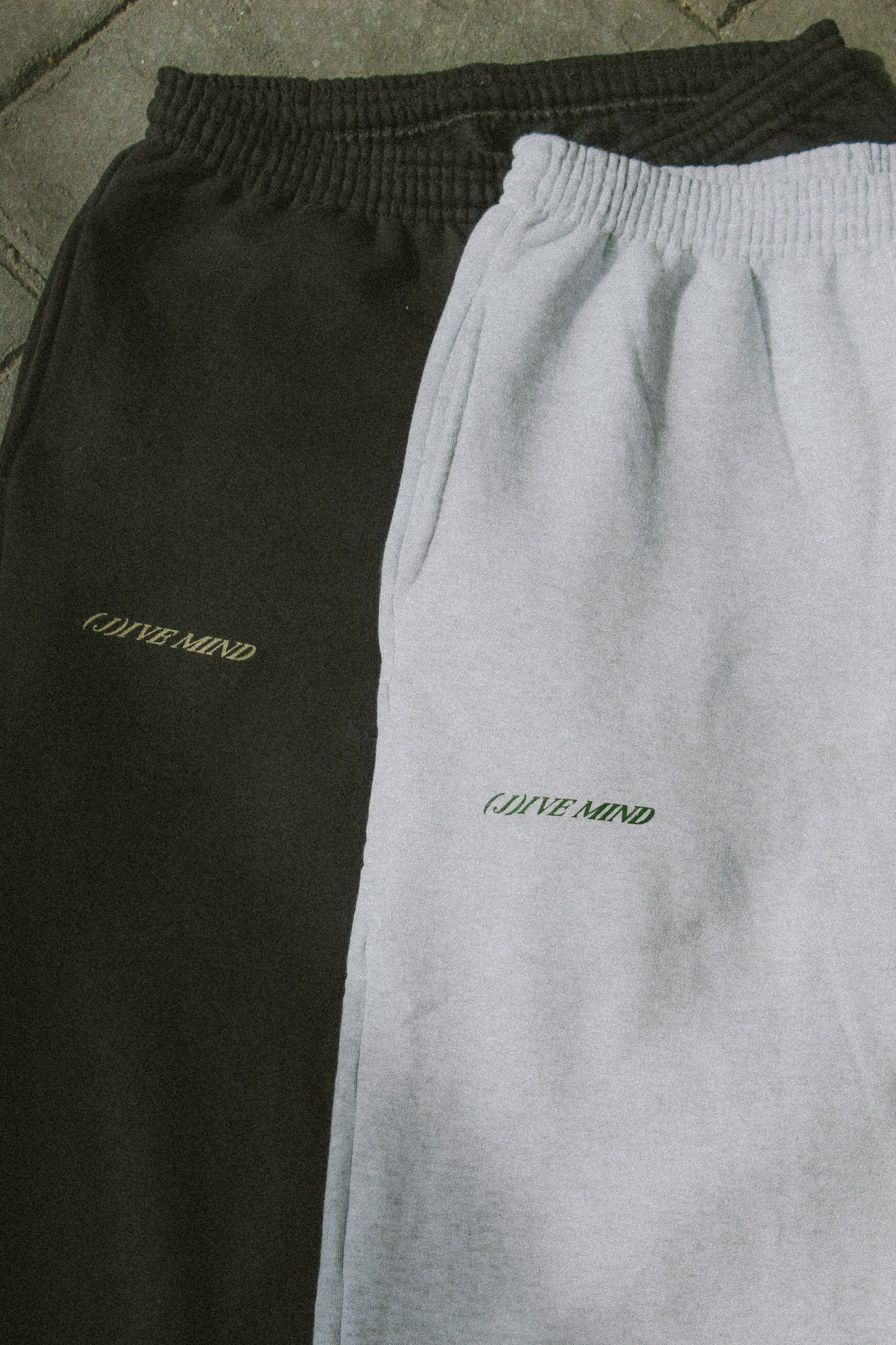 Ash Grey and Green Sweatpants