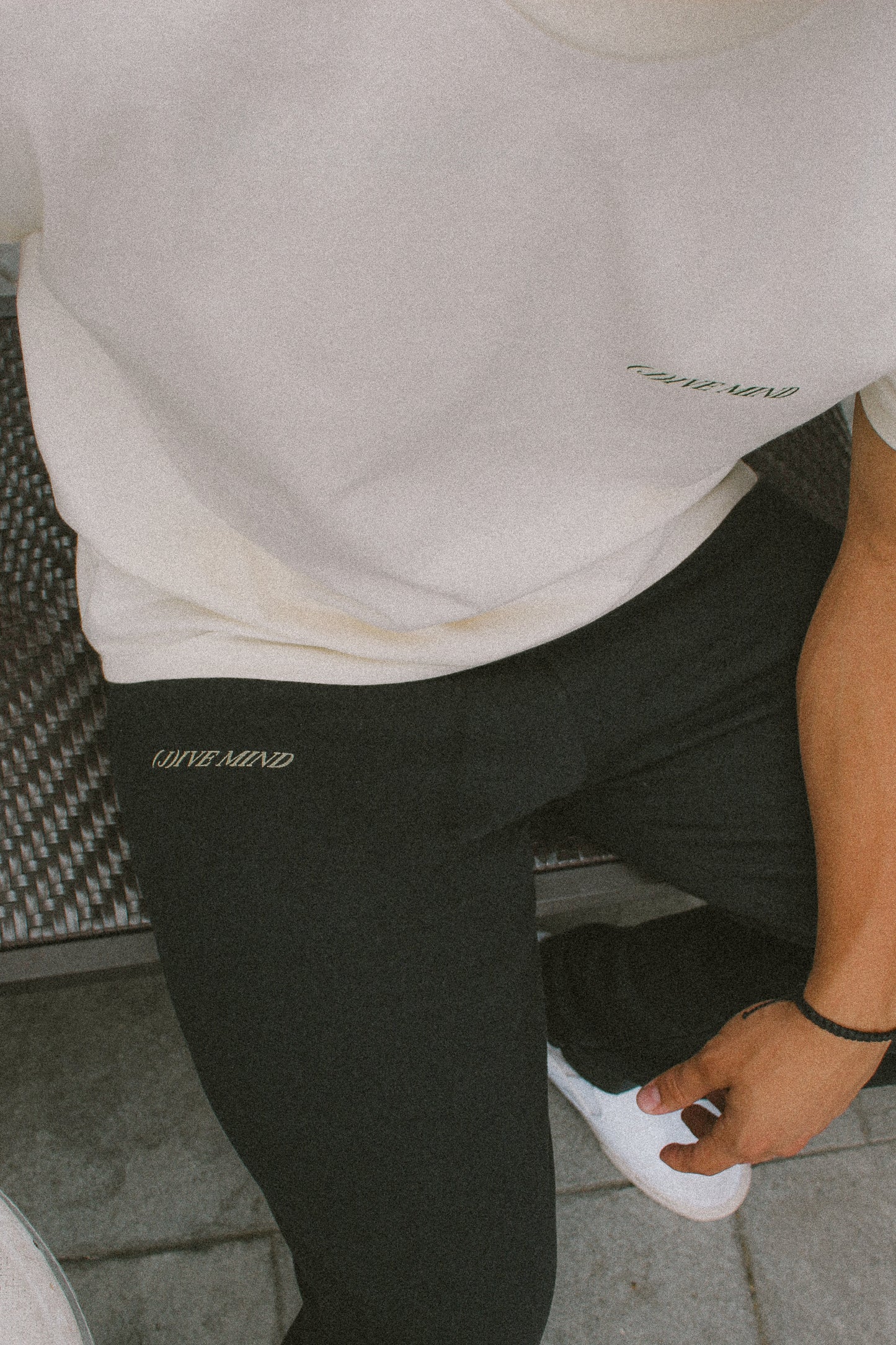 Black and Cream Sweatpants